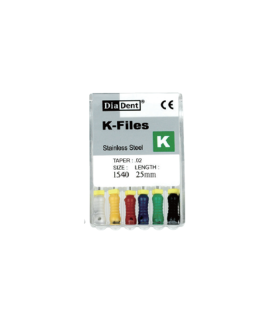 FILE MANUALI ENDODONTICI IN ACCIAIO INOSSIDABILE - K-FILE