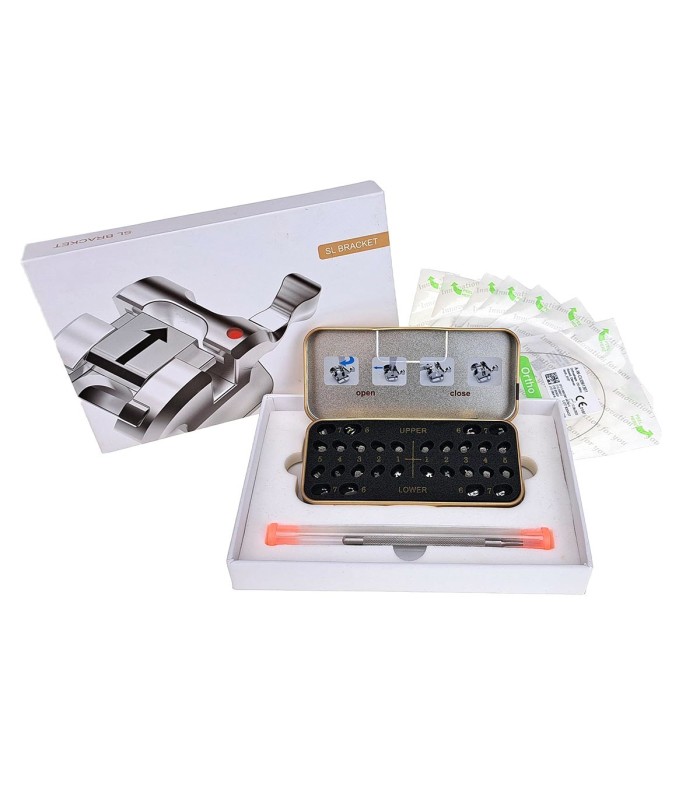 KIT BRACKET QUEEN SELF LIGATING MBT SLOT.022 3° - 4° - 5° CON GANCIO